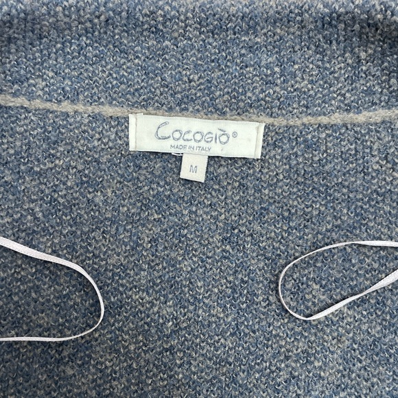 Cocogio Wool Blend Knit Jacket Shacket Blazer Made in Italy Long Sleeves Size M - Picture 6 of 6